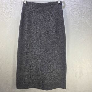 Womens Crazy Horse Liz Claiborne Black & White Pencil Skirt Size PM